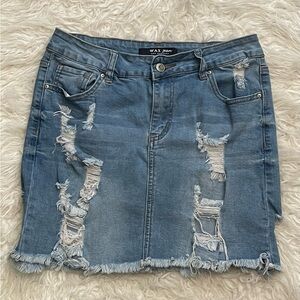 Wax Jean Blue Denim Skirt